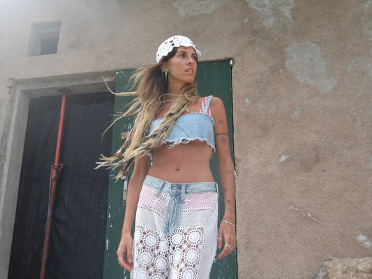 D01-002 - Mallorca Denim Crop Top