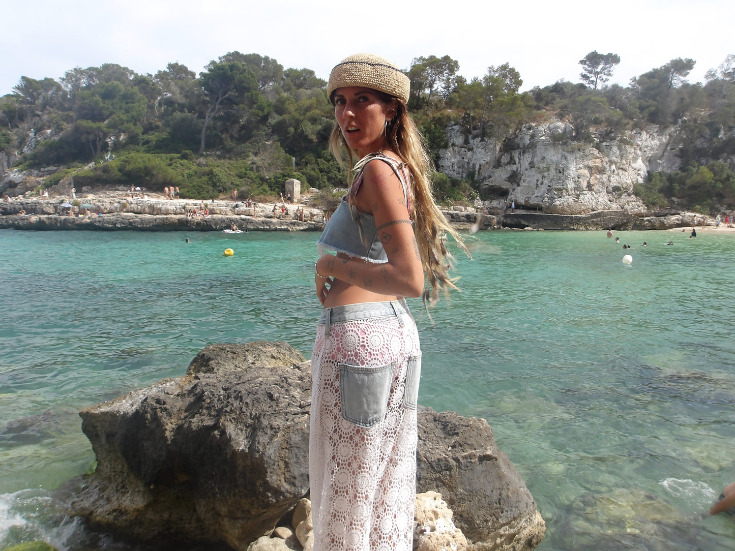D01-002 - Mallorca Denim Crop Top