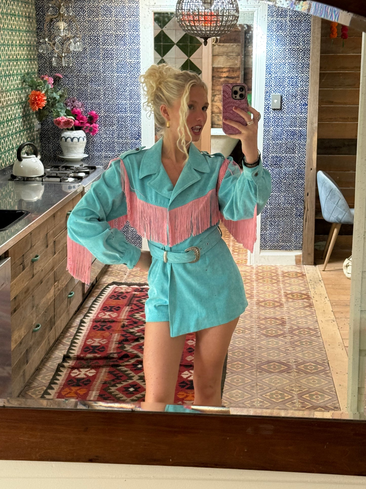 ARC-005- Turquoise Rodeo Romper